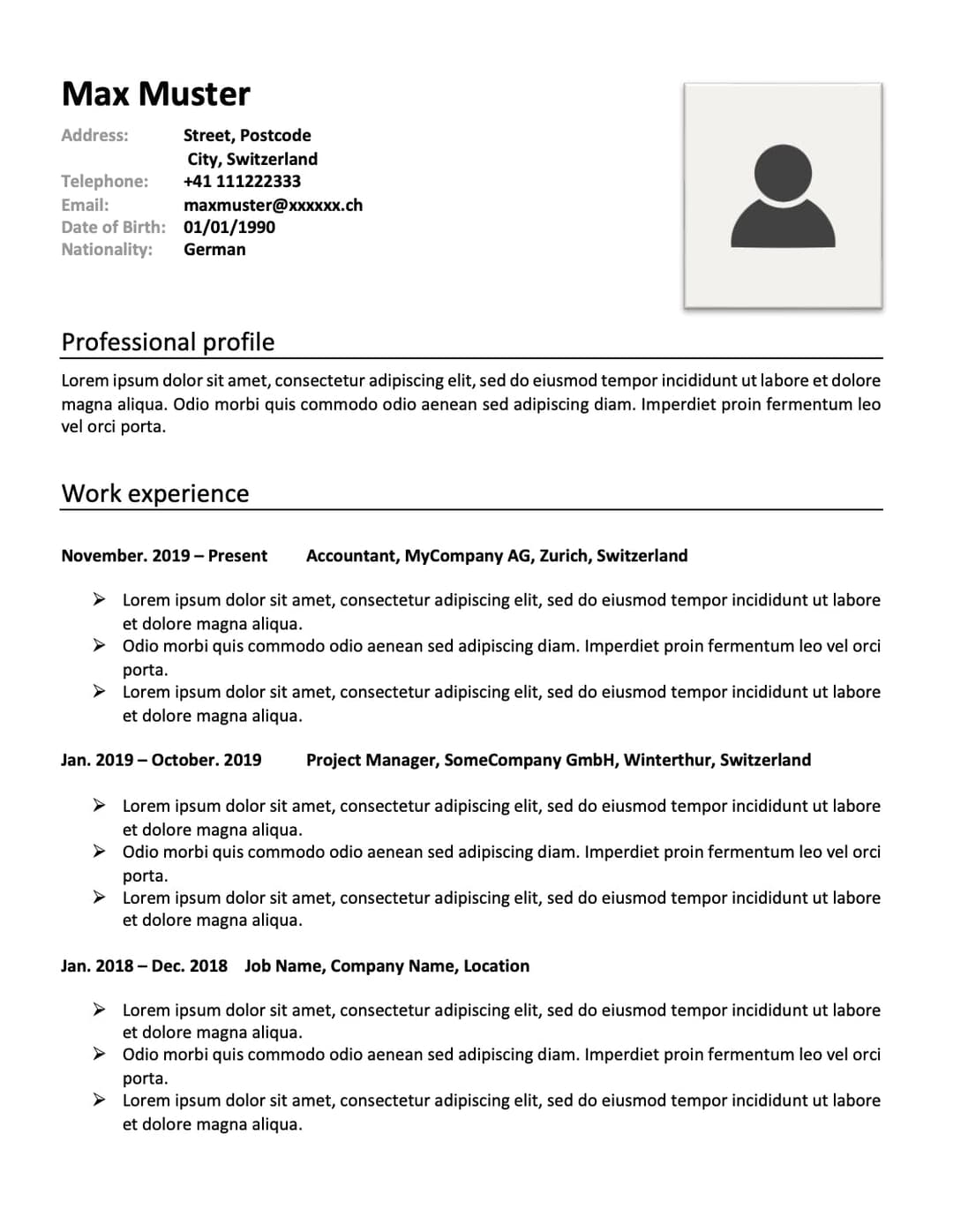 CV example